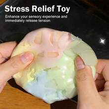 Wax Cracking Decompression Squeeze Ball, Rainbow Crispy Decompression Ball, Soft Rubber Fingertip Toys That Can Be Cracked By Touch, Colorful Plastic Crispy Decompression Ball, Slow Rebound Sensory Squeeze Ball That Relieves Anxiety And Improves Concentration (Multiple Colors Available) - Multicolor - View 4