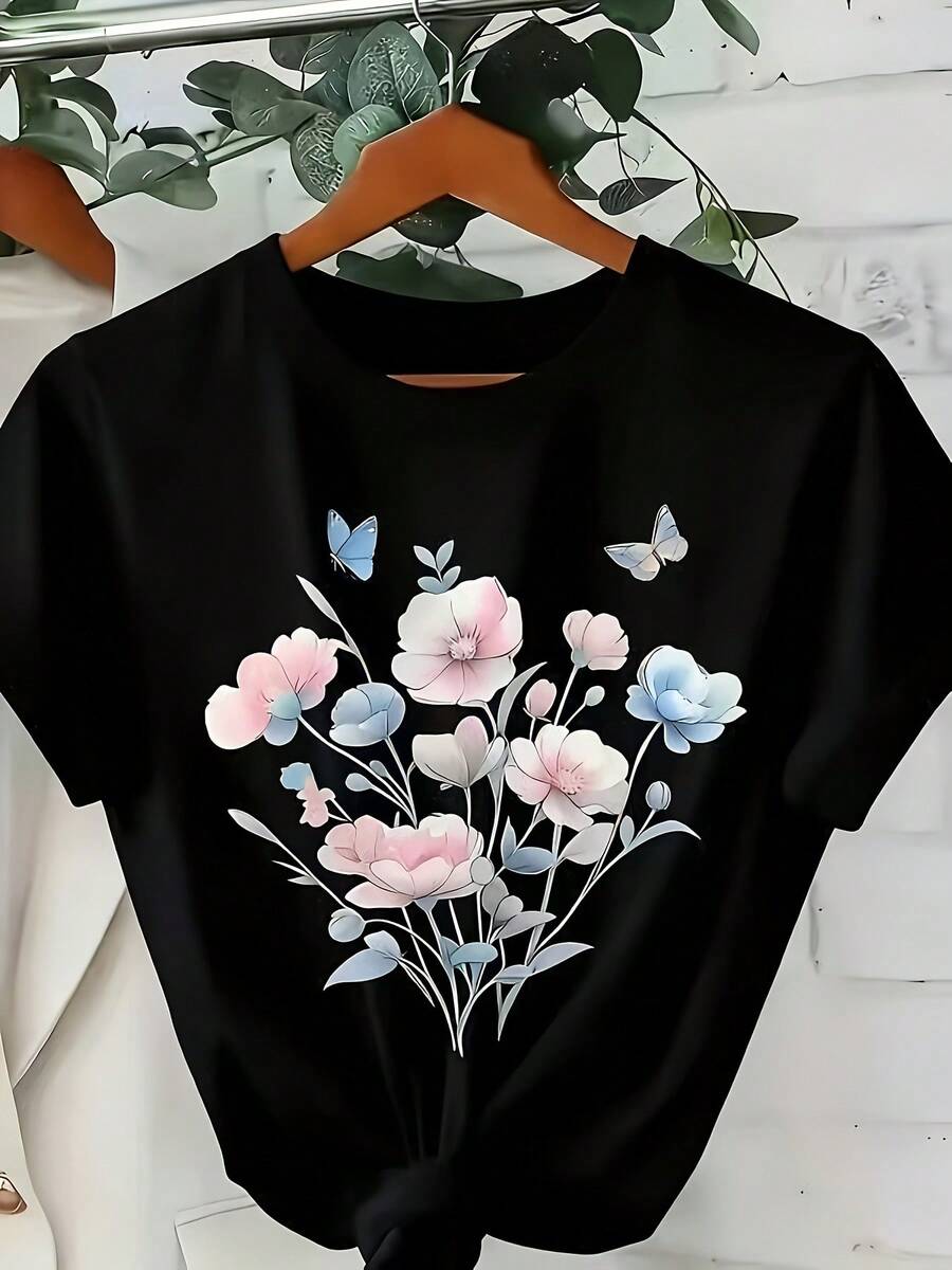 Women T-Shirts - Black - View 1