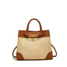 BV Bottega Small Andiamo Bolso de mujer tejido a mano de cuero genuinoBolsodebolso de manotipocuboconpatróntejidoparamujer,bolsodemarca,elegantebolsodemanoparaseñorabolsaderegaloexquisita,bolsodebolso de manodelujoparamujer,bolsocruzadodemodaparamujer,adecuadoparachicas,estudiantesnivel universitariodamasdeoficina,madresdemedianaedadparausodiario,comprasoficina,clase,reuniones,citas,actividadesalairelibretambiénunregaloidealparaBolso bandolera nuevo para mujer, bolso de paja tejido, bolso de hombro de gran capacidad de moda coreana, bolso de playa de alta gama. - Tejido de paja blanca - Ver 10