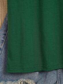 Camiseta de manga corta para mujer con estampado de mariposas, un regalo conmemorativo patriótico, un regalo de cumpleaños - Casual de primavera/verano - Camiseta de mujer - Verde Oscuro - Ver 5