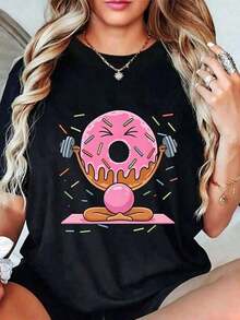 Camisetas estampadas de cuello redondo para verano (los pantalones son solo sugerencias de estilo) son holgadas y no realzan la figura, y el tejido es delgado y no abulta. Confeccionado con telas suaves, transpirables y amigables con la piel, ofrece comodidad en la parte superior del cuerpo y evita la sensación de sudoración, con un diseño de estampado clásico y sencillo, adecuado para el uso diario, ir de compras y para el tiempo libre, con los mismos modelos básicos y versátiles para hombres y mujeres, muy adecuado para ocasiones como el Día del Trabajo y el Día de la Independencia de México, y fácil de usar durante todo el año. - Negro - Ver 7