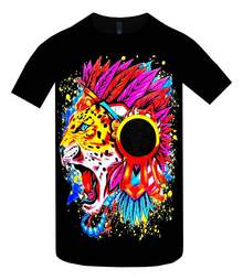 Fluorescent T-Shirt Neon Effect Under Black Light - 白色 - 查看 1