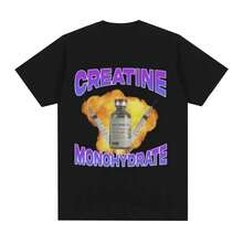 Camiseta con estampado de Creatine Monohydrate para hombre y mujer, ropa de moda Vintage, de manga corta, de gran tamaño, divertida, Meme, 62432 - forma - Ver 1
