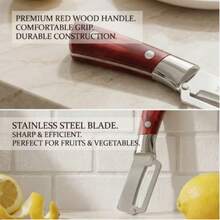 Multi-Color 2-In-1 Stainless Steel Peeler With Built-In Bottle Opener, Multifunctional Kitchen Tool, Ergonomic Non-Slip Wooden Handle Design, Sharp And Durable For Easy Peeling, Suitable For Potatoes, Carrots, Apples, Pumpkins And Various Fruits And Vegetables, Comfortable Grip And Non-Slip, Easy To Clean And Durable, Essential Home Peeling Tool, Random Color Shipping, Housewarming Gift, Birthday And Mother's Day Gift Choice, Practical And Thoughtful Item For Cooking And Craft Enthusiasts - Multicolor - View 9