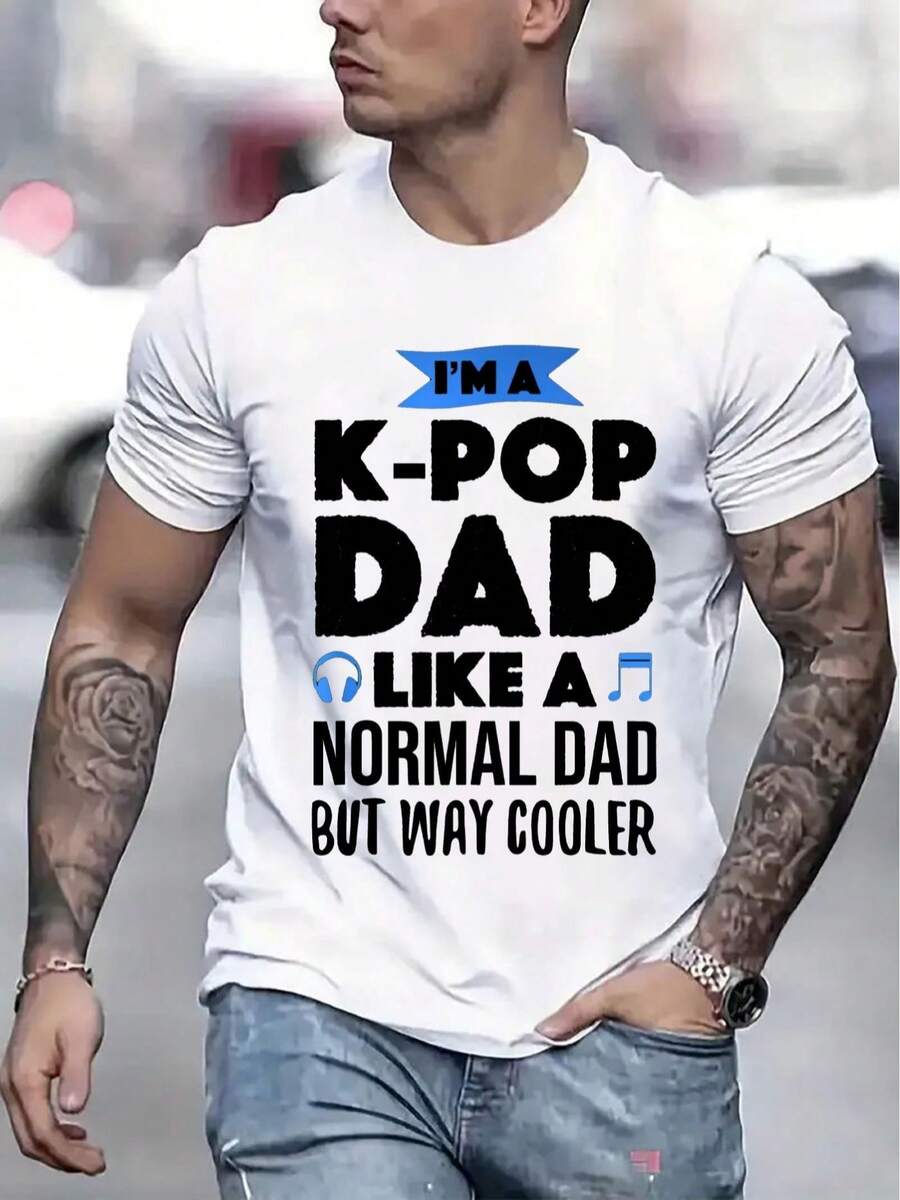 Men's Casual Short Sleeve T-Shirt, 1 Piece, 100% Heavy Cotton - Comfortable Crew Neck, Soft And Adorable T-Shirts, Loose And Comfortable - White - View 1