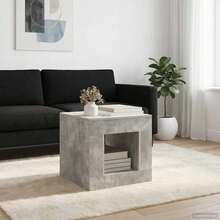 vidaXL Concrete Grey Living Room, Study, Cafe, Garden, Pool Area, Beach, Coffee Table, Side Table, Easy To Assemble, Home Accessories For Furniture. - Grey - View 1