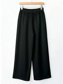 Pantalones casuales de unicolor para mujer, aptos para el verano - Blanco - Ver 3