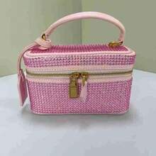 BV Bottega Bang Bang Bolso de mujer tejido a mano de cuero genuinodebolso de manotipocuboconpatróntejidoparamujer,bolsodemarca,elegantebolsodemanoparaseñorabolsaderegaloexquisita,bolsodebolso de manodelujoparamujer,bolsocruzadodemodaparamujer,adecuadoparachicas,estudiantesnivel universitariodamasdeoficina,madresdemedianaedadparausodiario,comprasoficina,clase,reuniones,citas,actividadesalairelibretambiénunregaloidealparabolso de mujerdediseñoexclusivoLP19conaliviodeimitacióndecocodrilo,bolsocuadradodemano,bolsopequeñodehombroybandoleraparamujer. - Oro diamante - Ver 5