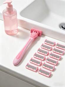 Alat Cukur Rambut Tubuh & Wajah Manual 6 Lapisan, Alat Cukur Pengaman Wanita, Pemangkas Bikini, Depilator, Alat Perawatan Wajah & Tubuh Unisex, Epilator Tubuh Wanita Ukuran Perjalanan Sekali Pakai (Warna & Gaya Acak) - Model yang ditingkatkan - View 10