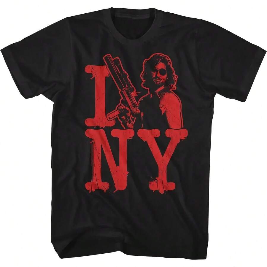 Camiseta gráfica de la película de ciencia ficción y acción de los años 80, estilo retro, con diseño de Escape From New York Snake Plissken, de algodón, estilo streetwear, oversize. - forma - Ver 1
