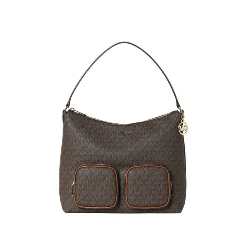 Michael Kors 印花 Merritt 女款肩背包 35S6G0WL3B 棕色 - 棕色35S6G0WL3B BROWN - 查看 1