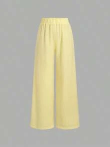 Sweetro Conjunto de dos piezas para mujer para uso diario - Amarillo - Ver 4