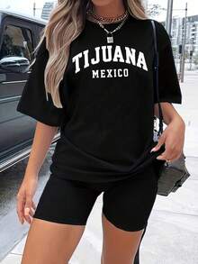 100% Cotton 180g Unisex T-Shirt, New York/Los Angeles Style - Y2K Streetwear Basic Loose Fit T-Shirt - Urban City Top For Couples - Premium Streetwear - 黑色6 - 查看 6