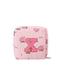 Sanitary Pad Storage Bag, Letter Pattern Sanitary Pad Storage Bag, Portable Makeup Lipstick Bag, School Supply Storage Bag, Can Be Used To Store Sanitary Pads, Liners, Cosmetics, Essential For Women On The Go - Multicolor - View 19