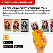 Kodak Máy in ảnh di động mini P210R Mini2 2 inch – Kết nối Bluetooth trực tiếp để in tức thì, chất lượng hình ảnh độ nét cao + lớp phủ bảo vệ tự động, máy in bỏ túi di động tiện lợi cho gia đình và du lịch, dễ sử dụng với giấy in ảnh thay thế đa năng, hoàn hảo cho những món quà sáng tạo. - Nhiều màu - Xem 3