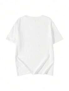 Casual Short-Sleeved, Crew-Neck T-Shirt With A Print, Ideal For Summer. Suitable For Children And Teenagers. Breathable And Sweat-Wicking. - 彩色 - 查看 4