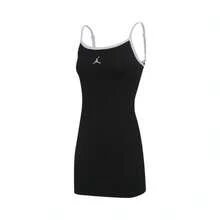Nike JORDAN 女士紧身透气弹力修身连衣裙 - 黑與白 - 查看 4