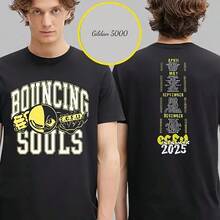 The Bouncing Souls Merch Tee ECFU Tour 2025 Schedule Two Sided Unisex T-Shirt - 黑色 - 查看 1