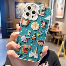 Disney Magic Kingdom Characters Phone Case, Protective Cover. Compatible With IPhone 17, 16, 15, 14, 13, 12, 11 Pro Series And Galaxy S22, S23, S24, S25 Models, Featuring A Vibrant Collection Of Beloved Disney Characters Including Donald Duck, Minnie Mouse, Dumbo, And Goofy, Alongside Iconic Park Elements Like The Castle, Teacups, And Balloons, On A Teal Background, Celebrating The Magic Of Disney Parks, Ideal For Birthdays, Holidays, Anniversaries, Graduation Gifts, Or Any Special Occasion. - 黑色 - 查看 5