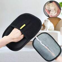 Bộ 1 găng tay loại bỏ lông thú cưng, dụng cụ loại bỏ lông mèo, găng tay chải chuốt cho mèo, bàn chải loại bỏ lông, dụng cụ loại bỏ xơ vải, bàn chải hai mặt dành cho chó, găng tay loại bỏ lông thú cưng bằng tĩnh điện, thiết kế lông bàn chải hai chiều, có thể giặt và tái sử dụng, thích hợp cho đồ nội thất, ga trải giường, ghế xe hơi, v.v. - màu đen - Xem 12
