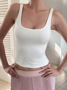 Camiseta sin espalda para mujer - Blanco 2 - Ver 2