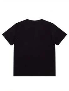 Camiseta% |   La elección perfecta para festivales deúsica y estilo cotidiano, cuello redondo, mangas cortas, tela ligeramente elástica, corte regular, estampado, tallas de S a 3XL. - Negro - Ver 5
