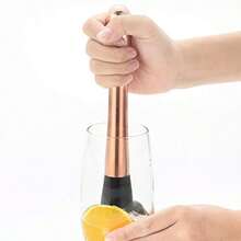 Profional Stainl Steel Cocktail Muddler Durable Easy To Clean Bar Tool Black - View 3