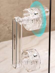 1 pièce Poignée de porte en verre à ventouse, sans perçage, porte de salle de bain coulissante, accoudoir solide, porte de fenêtre/armoire, poignée de réfrigérateur - Multicolore - Voir 10