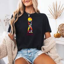 CAMISETA UNISEX DE MANGA CORTA CON TEMÁTICA DE LA COPA MUNDIAL 2026, NUEVA, DE ALGODÓN PURO, CASUAL, DE TALLA GRANDE, DE CUELLO REDONDO Y CORTA. - Negro - Ver 12