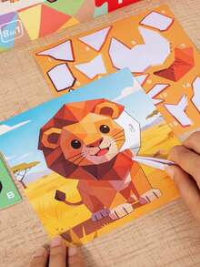 1 bộ tranh ghép hình 3D thủ công cho trẻ em, đồ chơi giáo dục sáng tạo cho mẫu giáo, tranh ghép hình tự làm, có thể tái sử dụng, món quà tuyệt vời cho Giáng sinh, Halloween, tiệc tùng, sinh nhật. - Nhiều màu - Xem 7