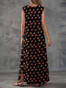 Vestido sin mangas con estampado geométrico para mujer - Multicolor 3 - Ver 2