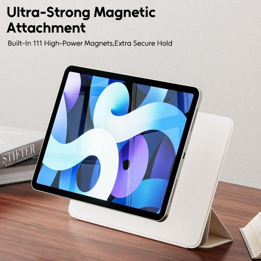 Tương thích với ốp bảo vệ iPad Pro, ốp bảo vệ Apple Air7 11 mới, kẹp từ tính hai mặt thế hệ thứ 10, bảo vệ toàn diện chống rơi cho máy tính bảng Air654, 13 inch có thể tháo rời, mỏng nhẹ 12.9 inch. - Màu be - Xem 1
