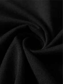 Camiseta de mujer cómoda, de cuello redondo, casual, de mezcla de algodón, de manga corta, suave y transpirable, estilo urbano de primavera/verano, blusas para mujer, camisetas gráficas de verano para mujer, camisa casual estampada, de manga corta y cuello redondo, moda urbana local de primavera/verano. - Negro - Ver 3