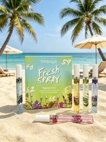 Brazilian Fragrance Spray With Gift Box,10ml Beach Digital Fragrance Sprays.Includes Various Fragrances Such As Coconut,Vanilla,Jasmine And Pistachio.Naturally Fresh & Long-Lasting.Air Fresheners For Summer.The Portable Design Makes It Ideal For Wardrobes,Bathrooms,Cars,During Travel.Suitable For Valentine's Day,Mother's Day,Wedding - Multiple Styles - View 3