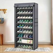 10-Tier Shoe Rack Cabinet With Non-Woven Fabric Cover, Shoe Storage Box, Suitable For Entryway, Hallway, Living Room (Gray) - Multicolor - View 13