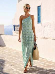 Women Midi Dresses - Light Blue - View 6