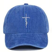 Mũ lưỡi trai phong cách đường phố unisex với biểu tượng chữ thập và chữ cái kết hợp. - A - Xem 17