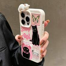 3D Lying Cat Pattern Phone Case, Compatible With Apple 17/17Pro/17Promax/16/16Pro/16 Pro Max 11 15 12 13 14 Pro Max 17 Air - Beige - View 3