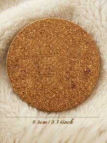 1pc Customized Cream-Colored Wooden Coaster - Carved Heartfelt Details - Minimalist Home Decor Desktop Companion - Emotional Gift For Special Occasions - Wood Color - View 2