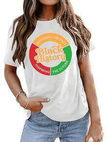 Women's Warm T-Shirts Honoring The Past And Inspiring The Future With Warm Colors And A Pride Message Celebrating The History And Strength Of A Powerful Community Women's Casual Modern Comfortable T-Shirt For Everyday Wear - 白色 - 查看 8