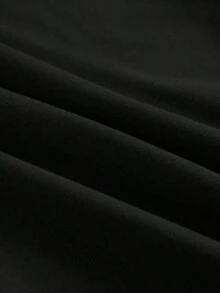 Camiseta de manga corta con cuello redondo con estampado de diente de león y flores para uso casual, camiseta estampada para mujeres - Negro - Ver 4
