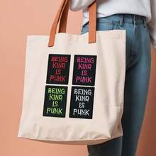 1pc "Be Kind Punk" Iron-On Patch, Embroidered Lettering Applique - Easy DIY Decoration For Clothes, Hats, Jackets, Backpacks And Other Accessories - C - View 5