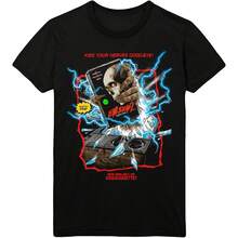 Camiseta gráfica de algodón estilo streetwear con diseño de película de terror retro Evil Dead 2 VHS, clásico culto de los años 80, con diseño de videocasete - forma - Ver 1