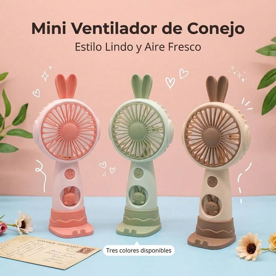 Mini Portable Fan With Rechargeable Battery, 3 Speeds, USB