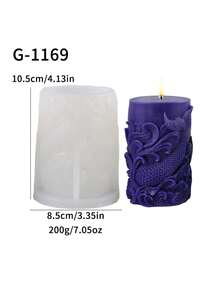 1 khuôn silicon làm nến hình cá heo, đuôi cá, cột đại dương. - A-trắng - Xem 5