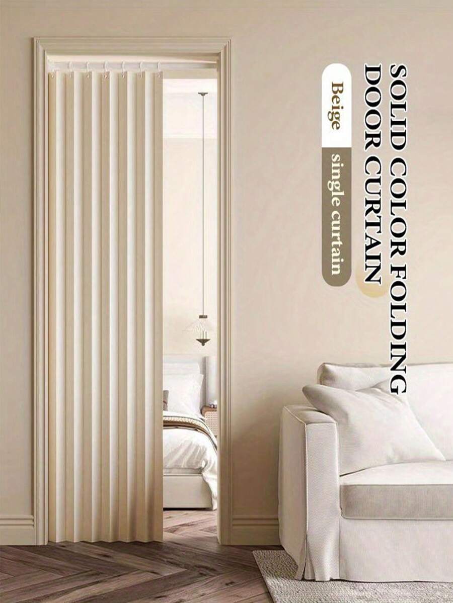 Foldable Blackout Partition Curtain | Wind-Resistant Divider Curtain | With Hooks And Storage Strap | Fashionable Polyester Material | Suitable For Living Room, Bedroom And Kitchen | Multiple Colors And Sizes Available | Easy Care Design | Elegant Room Divider Curtain | Bedroom Partition Curtain | Foldable Design | Smooth Texture
