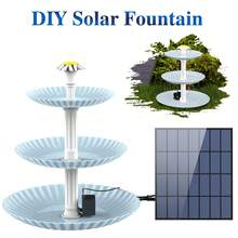 3-Tier Solar Bird Bath Fountain, Multi-Functional Bird Feeder & Water Feature Combo, Garden Stuff,Fuente De Agua Para Jardín,Outdoor Water Fountain,Solar Water Fountain Outdoor,Gardening Supplies,Fuente De Agua Para Jardín - 淺藍色 - 查看 1