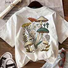 Women's T-Shirt With Minimalist Bear Design And Text - 白色 - 查看 1