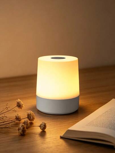 1pc Dimmable Portable Night Light, RGB Smart Dimming Desk Lamp With 16 Color Changing Modes And Adjustable Reading Light, Suitable For Bedroom, Bathroom, Living Room