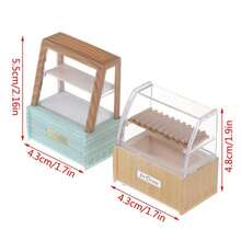 1个1:12比例精细塑料迷你便利店展示柜，包含两种款式：日式关东煮锅和面包展示柜，透明盖上带有逼真的迷你食物模型，娃娃屋厨房家具配件，适用于迷你场景装饰、OB11 BJD摄影道具、桌面摆件，是送给14岁以上迷你爱好者的创意礼物，也是DIY娃娃屋工艺项目的理想之选。 - 彩色 - 查看 3